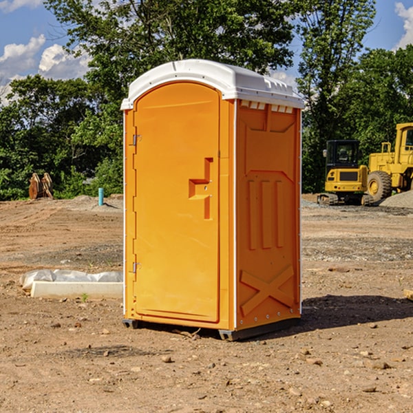 how often are the portable restrooms cleaned and serviced during a rental period in Cattle Creek CO